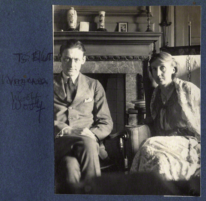 NPG Ax141646; T.S. Eliot; Virginia Woolf (nÈe Stephen) by Lady Ottoline Morrell