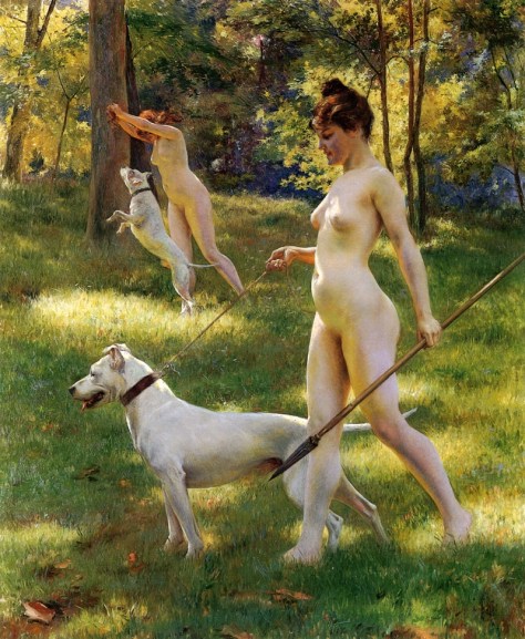 Julius_Leblanc_Stewart_Nymphs_Hunting_1898