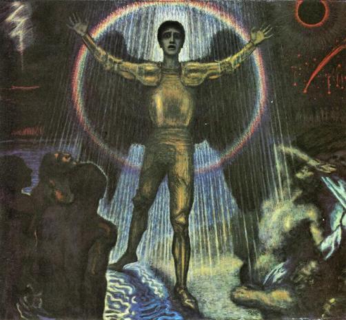 The angel of the Court by Franz von Stuck