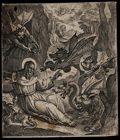 V0031595 Temptation of Saint Antony. Engraving.